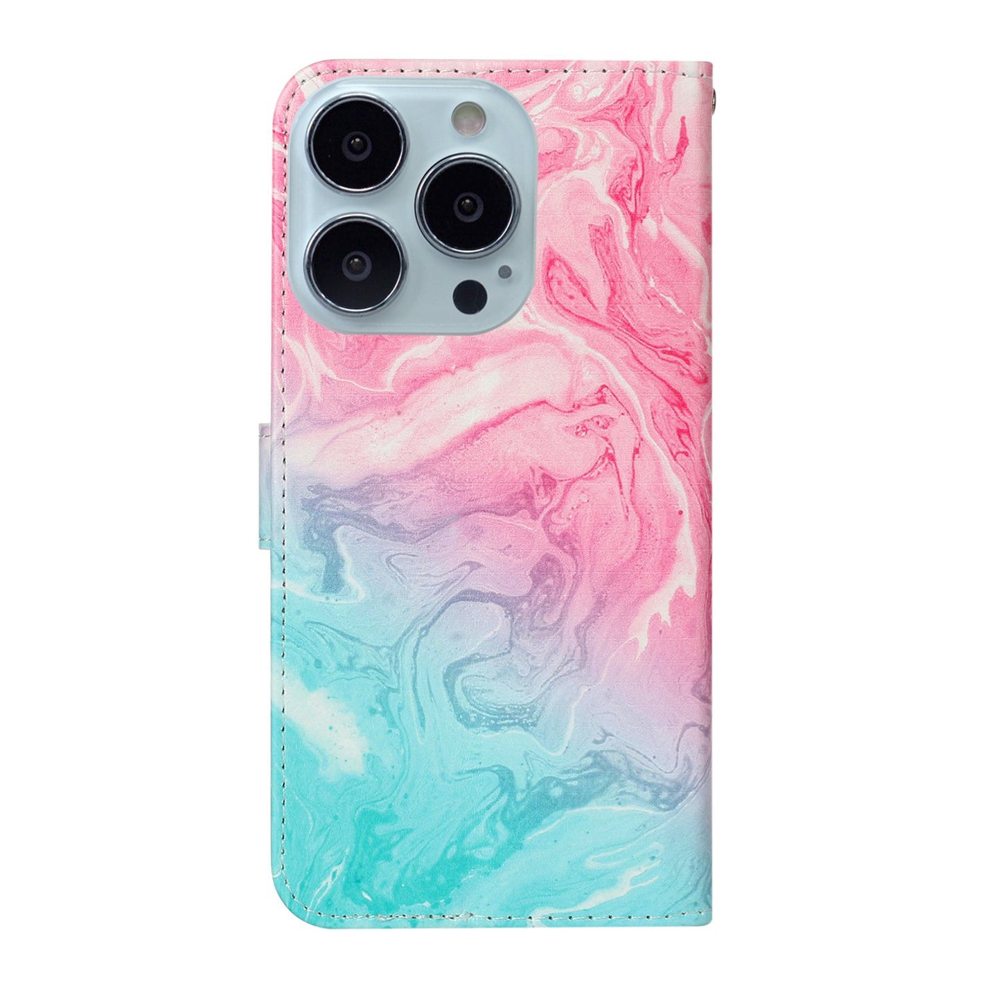 Pattern Printing Leather Wallet Stand Case Shell for iPhone 13 Pro Max 6.7 inch