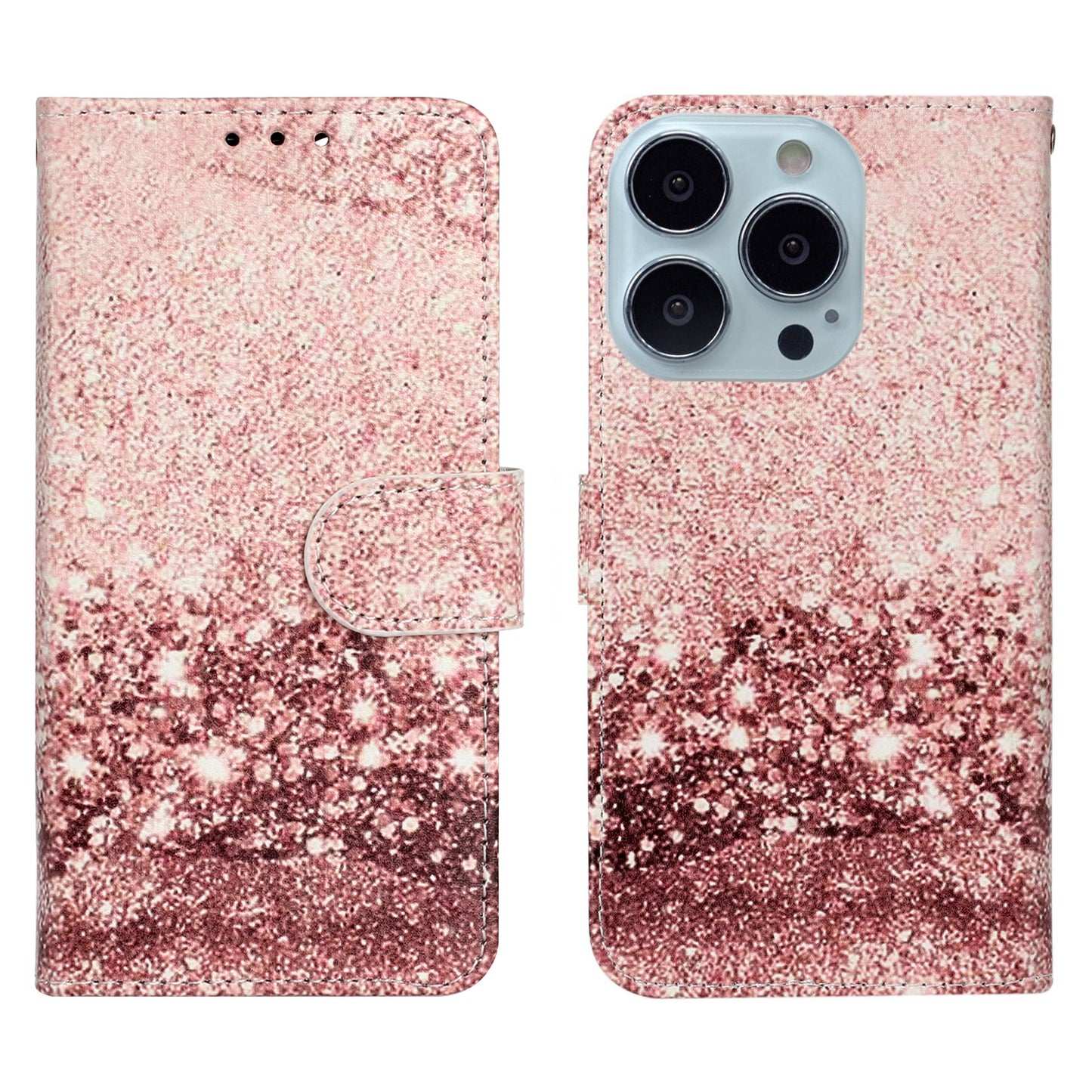 Pattern Printing Leather Wallet Stand Case Shell for iPhone 13 Pro Max 6.7 inch