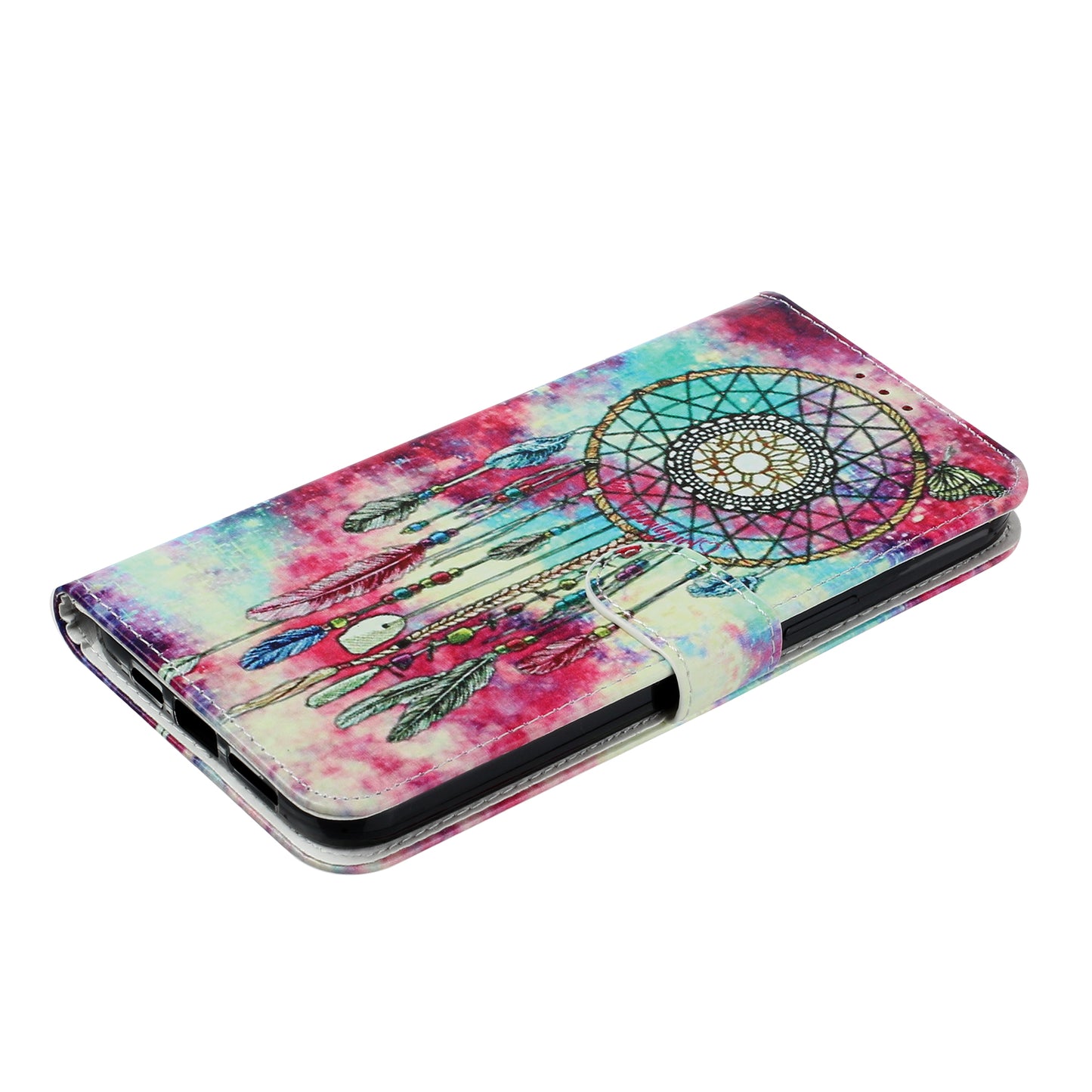 Pattern Printing Leather Wallet Stand Case Shell for iPhone 13 Pro Max 6.7 inch