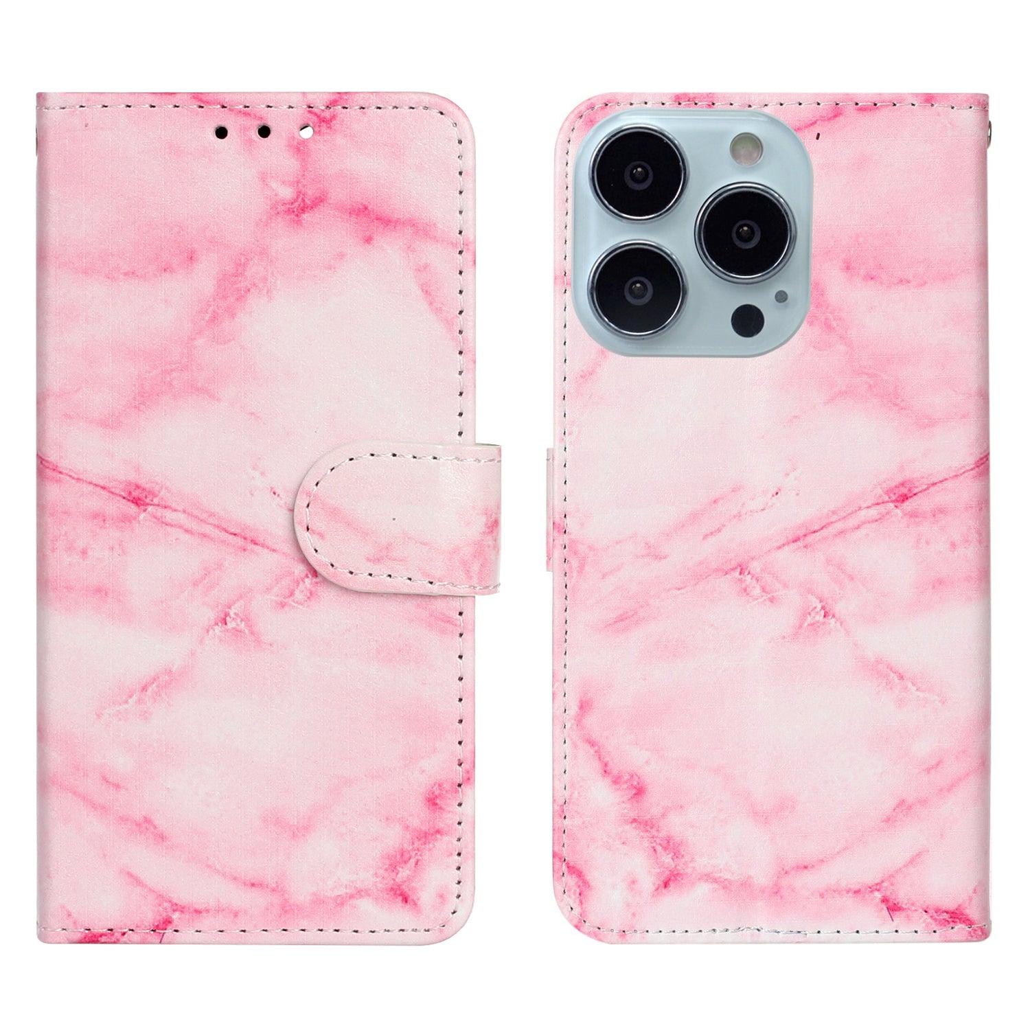 Pattern Printing Leather Wallet Stand Case Shell for iPhone 13 Pro Max 6.7 inch