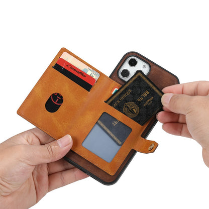 Card Slots Design PU Leather Coated TPU Phone Cover Hybrid Case with Kickstand for iPhone 13 Pro Max 6.7 inch