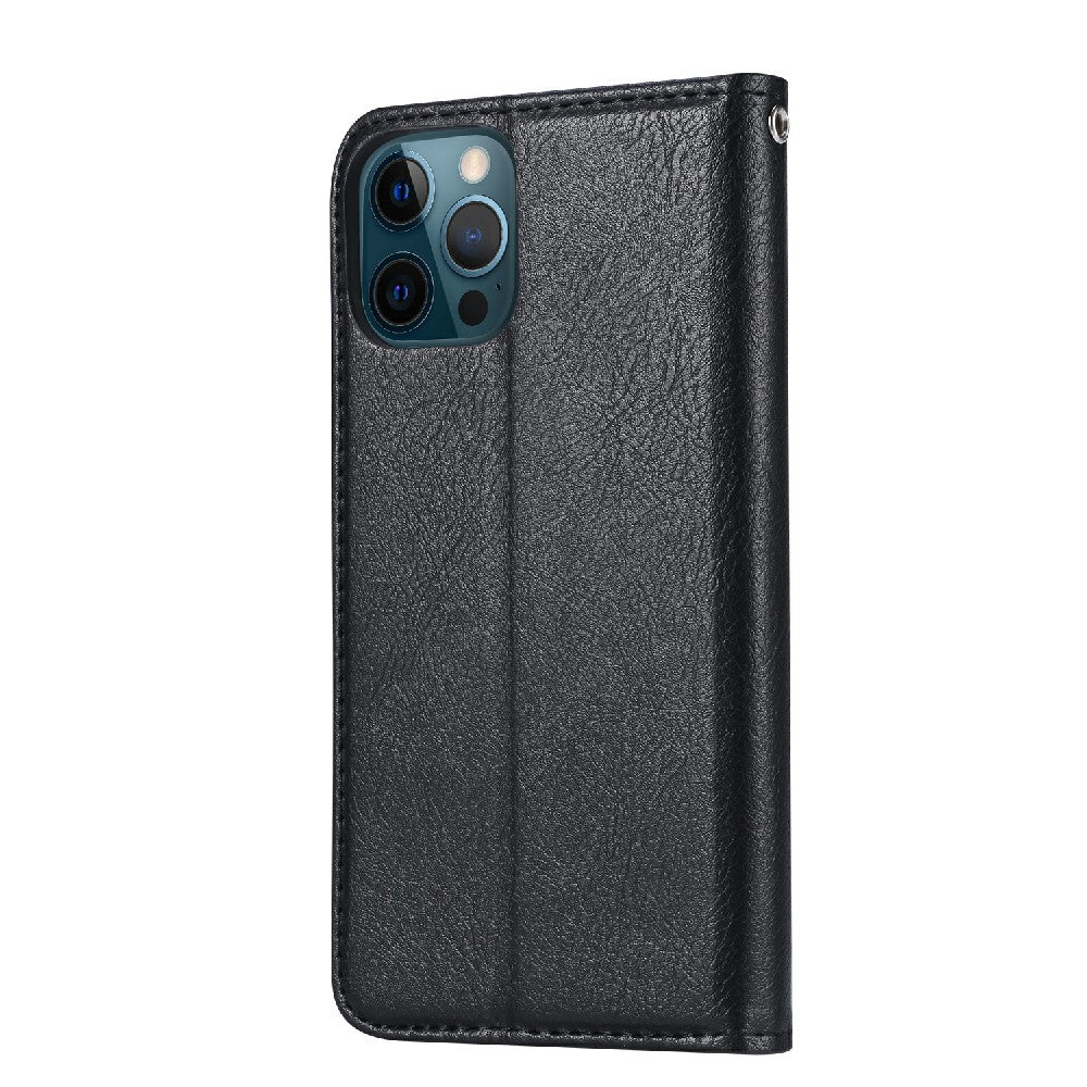 Auto-absorbed Wallet Stand Leather Phone Cover Case with Outer Card Slot for iPhone 13 Pro 6.1 inch