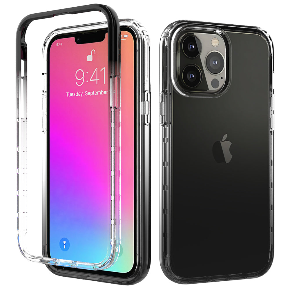 Transparent Gradient Color Clear TPU + PC Case for iPhone 13 Pro Max 6.7 inch