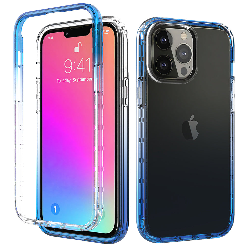 Transparent Gradient Color Clear TPU + PC Case for iPhone 13 Pro Max 6.7 inch