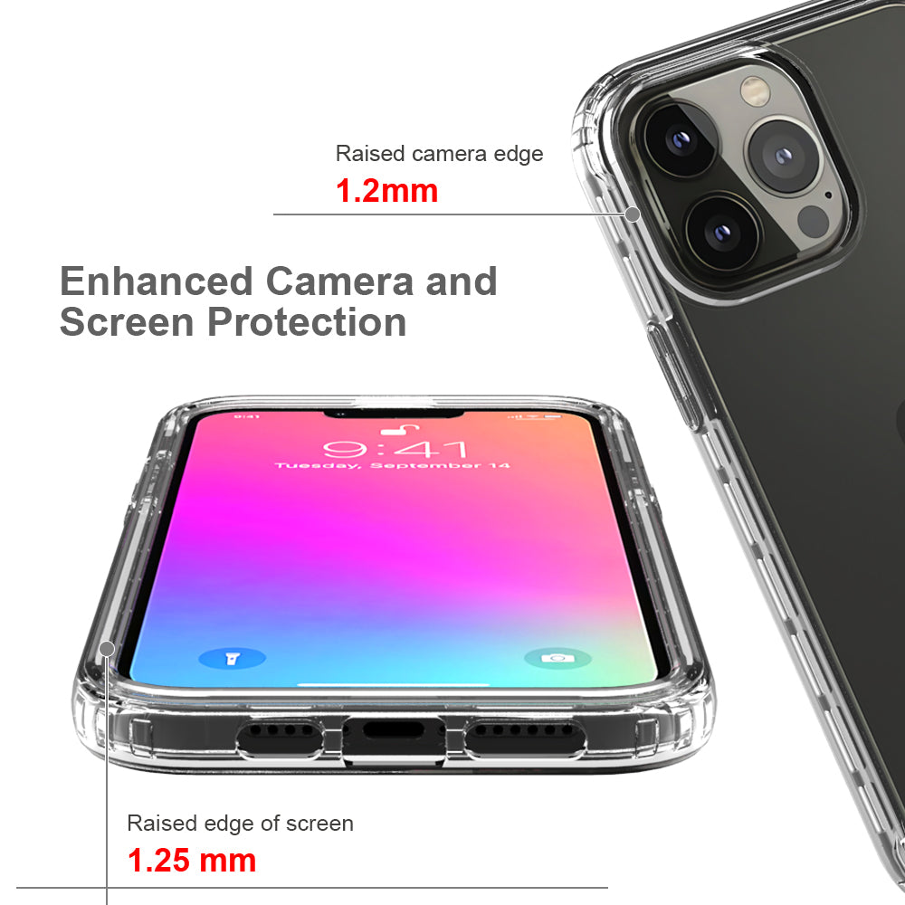 Transparent Gradient Color Clear TPU + PC Case for iPhone 13 Pro Max 6.7 inch