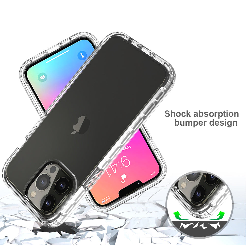 Transparent Gradient Color Clear TPU + PC Case for iPhone 13 Pro Max 6.7 inch