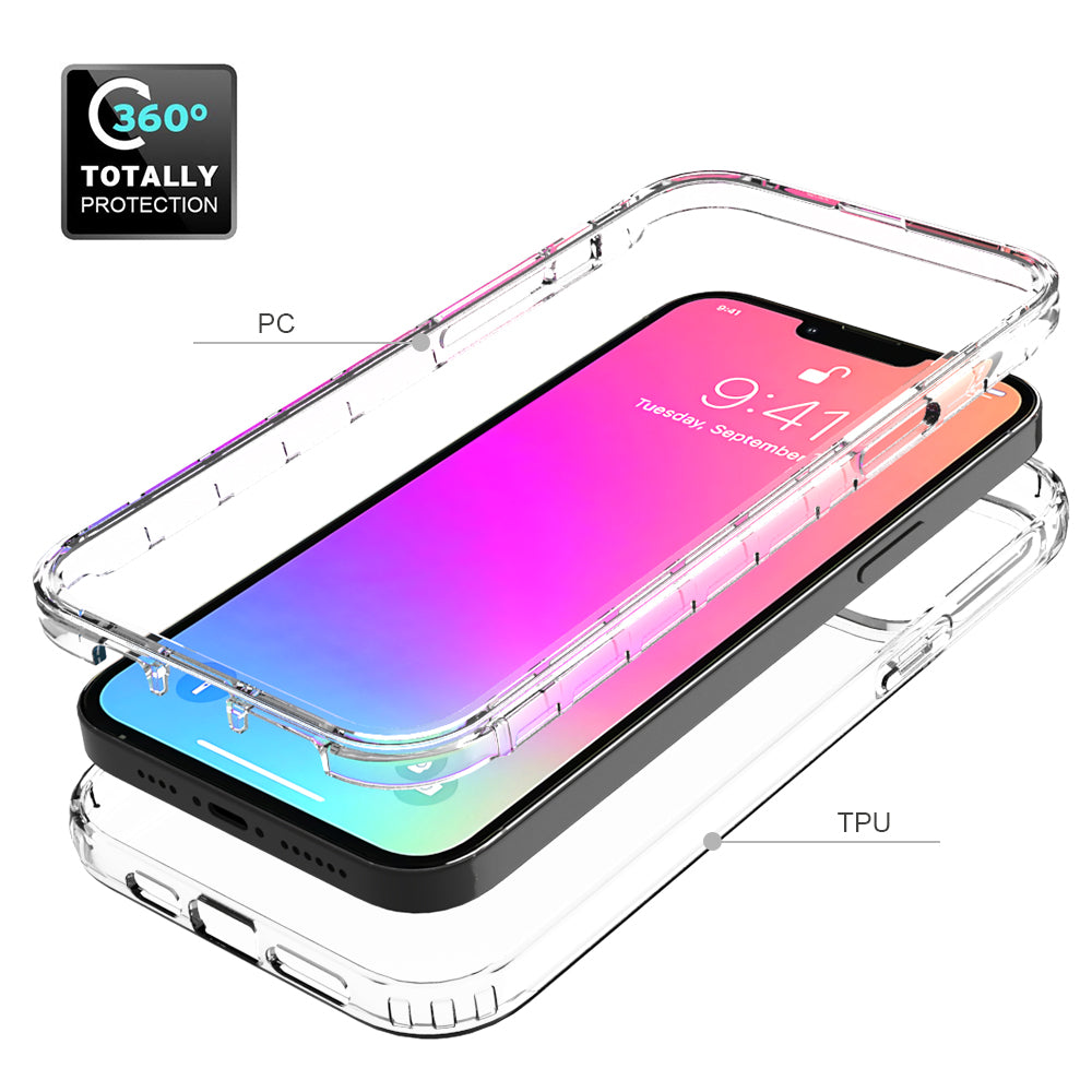 Transparent Gradient Color Clear TPU + PC Case for iPhone 13 Pro Max 6.7 inch