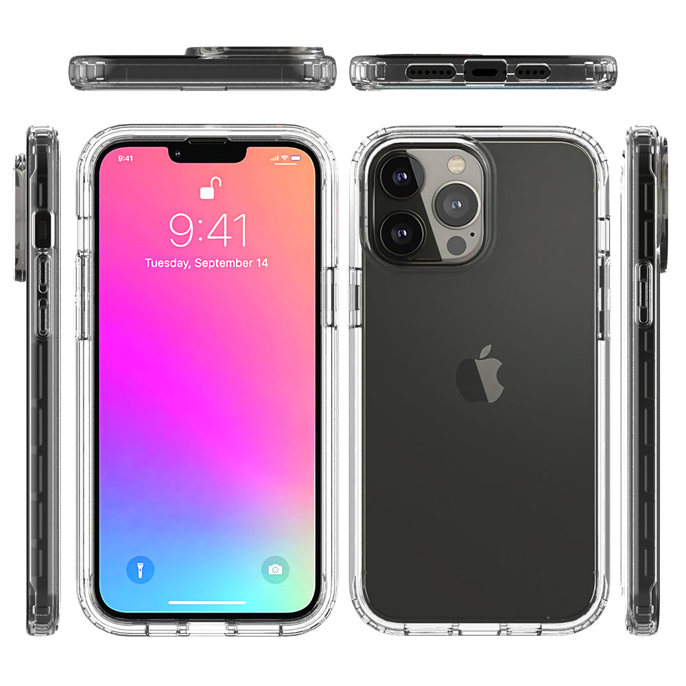 Transparent Gradient Color Clear TPU + PC Case for iPhone 13 Pro Max 6.7 inch