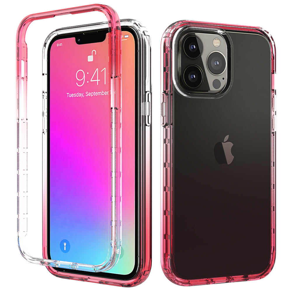 Transparent Gradient Color Clear TPU + PC Case for iPhone 13 Pro Max 6.7 inch