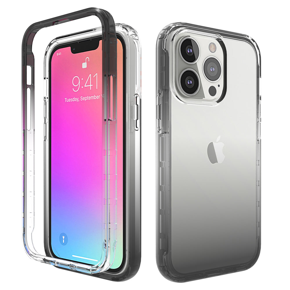 Transparent Anti-drop Gradient Color Clear TPU + PC Shell for iPhone 13 Pro 6.1 inch