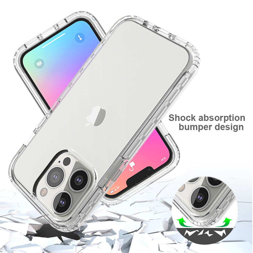 Transparent Anti-drop Gradient Color Clear TPU + PC Shell for iPhone 13 Pro 6.1 inch