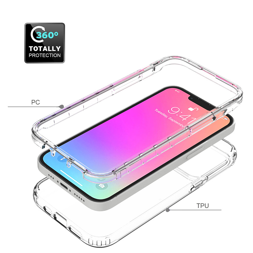 Transparent Anti-drop Gradient Color Clear TPU + PC Shell for iPhone 13 Pro 6.1 inch