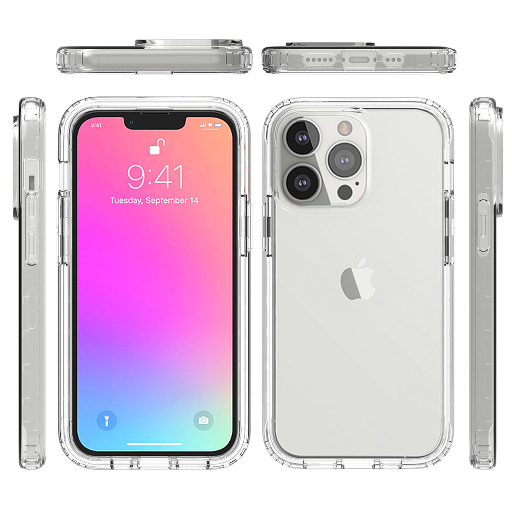 Transparent Anti-drop Gradient Color Clear TPU + PC Shell for iPhone 13 Pro 6.1 inch