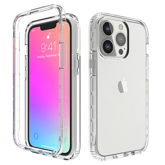 Transparent Anti-drop Gradient Color Clear TPU + PC Shell for iPhone 13 Pro 6.1 inch