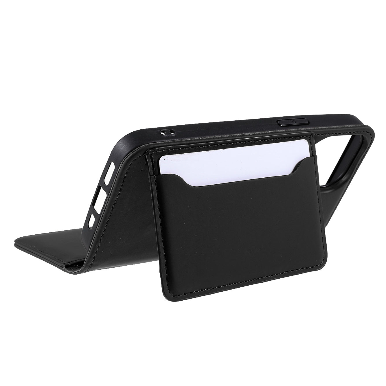 Skin-touch Feeling Kickstand Wallet Leather Case with Magnetic Auto-absorbed Closure for iPhone 13 Pro 6.1 inch