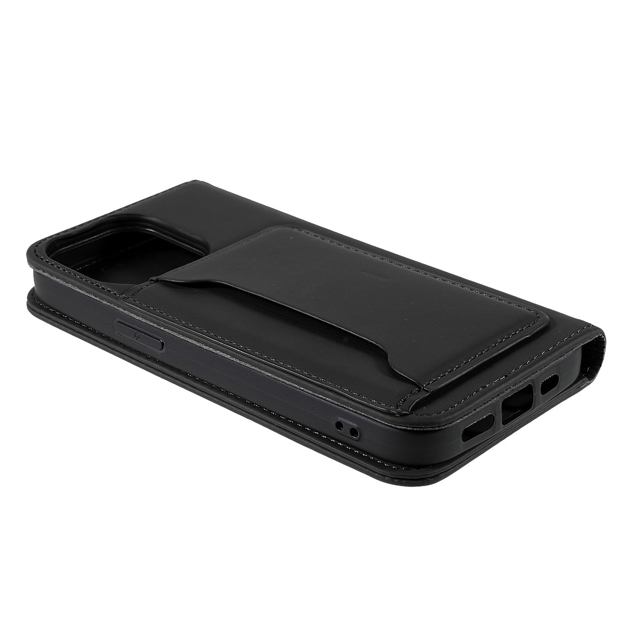 Skin-touch Feeling Kickstand Wallet Leather Case with Magnetic Auto-absorbed Closure for iPhone 13 Pro 6.1 inch