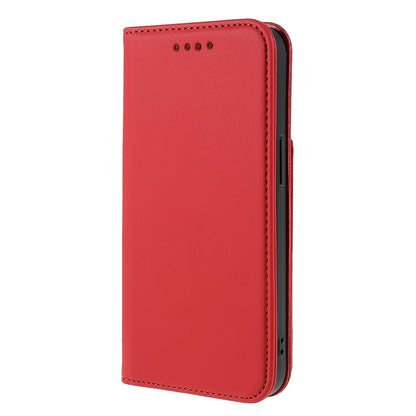 Skin-touch Feeling Kickstand Wallet Leather Case with Magnetic Auto-absorbed Closure for iPhone 13 Pro 6.1 inch