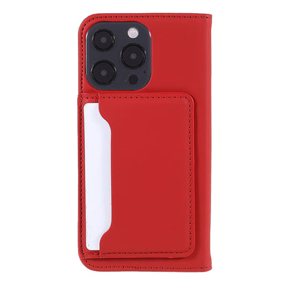 Skin-touch Feeling Kickstand Wallet Leather Case with Magnetic Auto-absorbed Closure for iPhone 13 Pro 6.1 inch