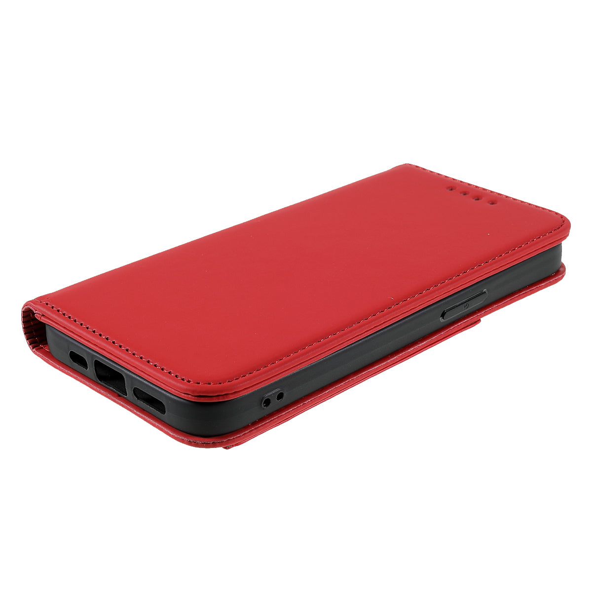 Skin-touch Feeling Kickstand Wallet Leather Case with Magnetic Auto-absorbed Closure for iPhone 13 Pro 6.1 inch