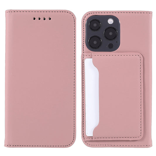 Skin-touch Feeling Kickstand Wallet Leather Case with Magnetic Auto-absorbed Closure for iPhone 13 Pro 6.1 inch