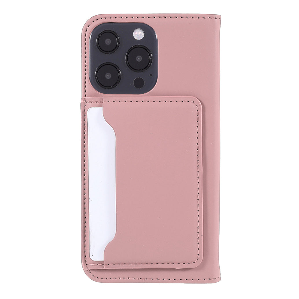 Skin-touch Feeling Kickstand Wallet Leather Case with Magnetic Auto-absorbed Closure for iPhone 13 Pro 6.1 inch
