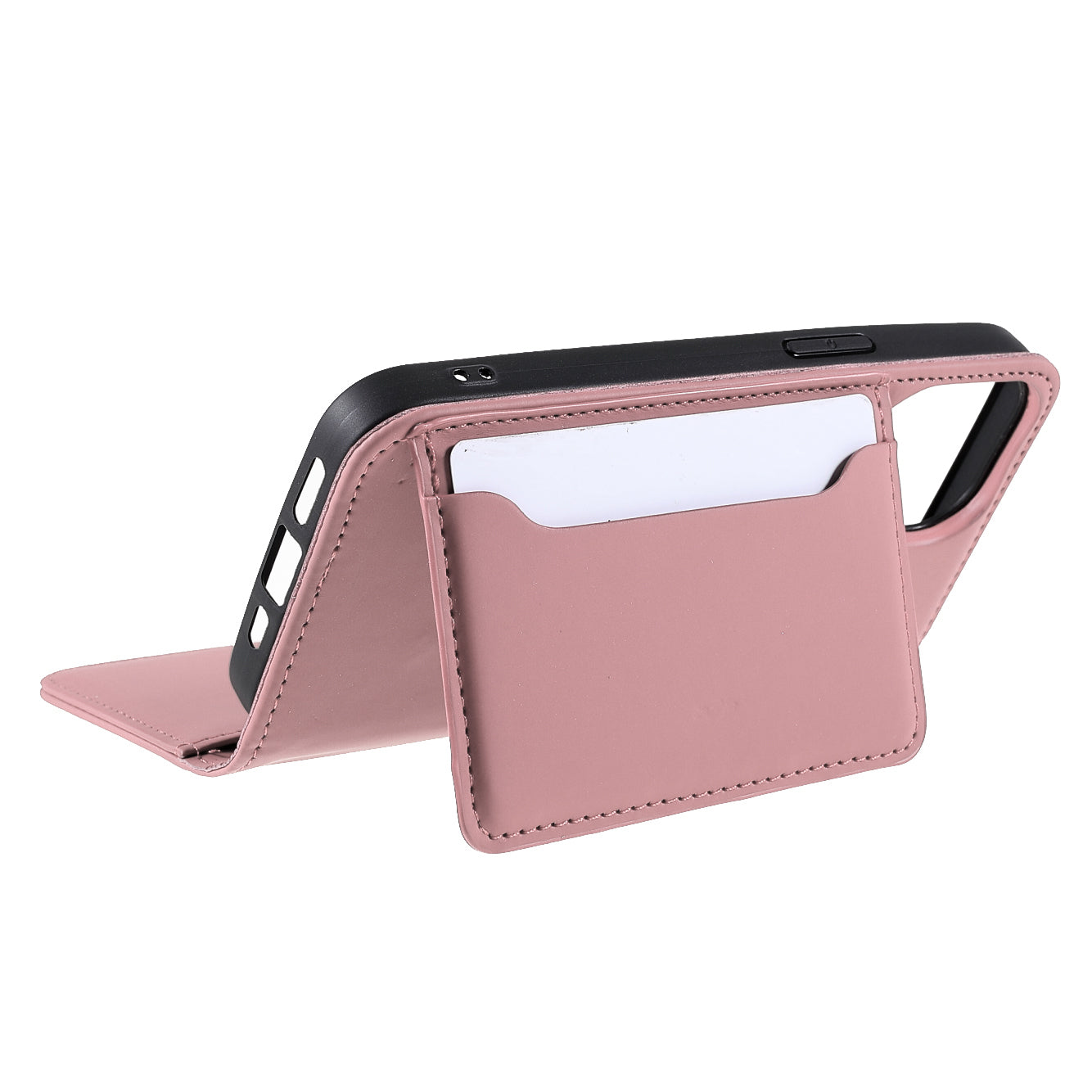 Skin-touch Feeling Kickstand Wallet Leather Case with Magnetic Auto-absorbed Closure for iPhone 13 Pro 6.1 inch