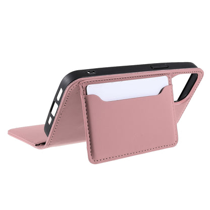 Skin-touch Feeling Kickstand Wallet Leather Case with Magnetic Auto-absorbed Closure for iPhone 13 Pro 6.1 inch