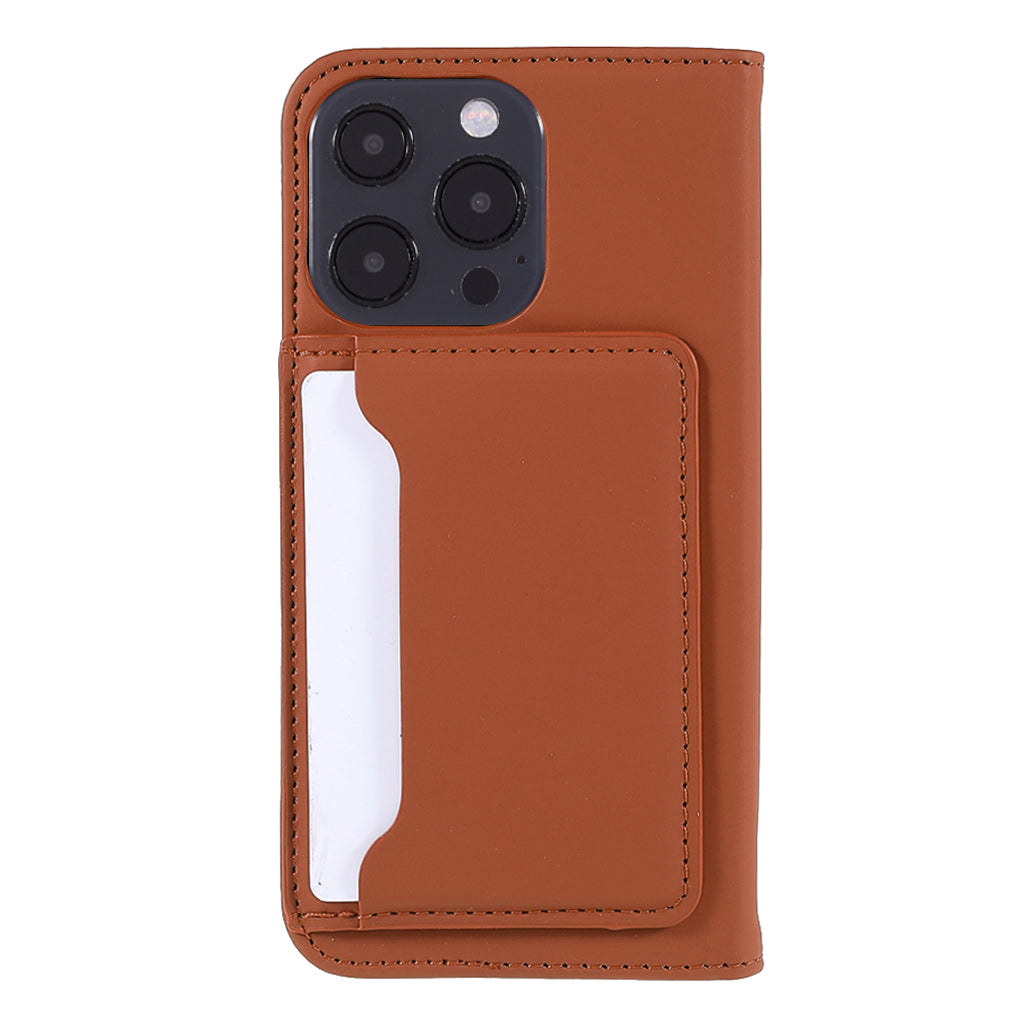 Skin-touch Feeling Kickstand Wallet Leather Case with Magnetic Auto-absorbed Closure for iPhone 13 Pro 6.1 inch