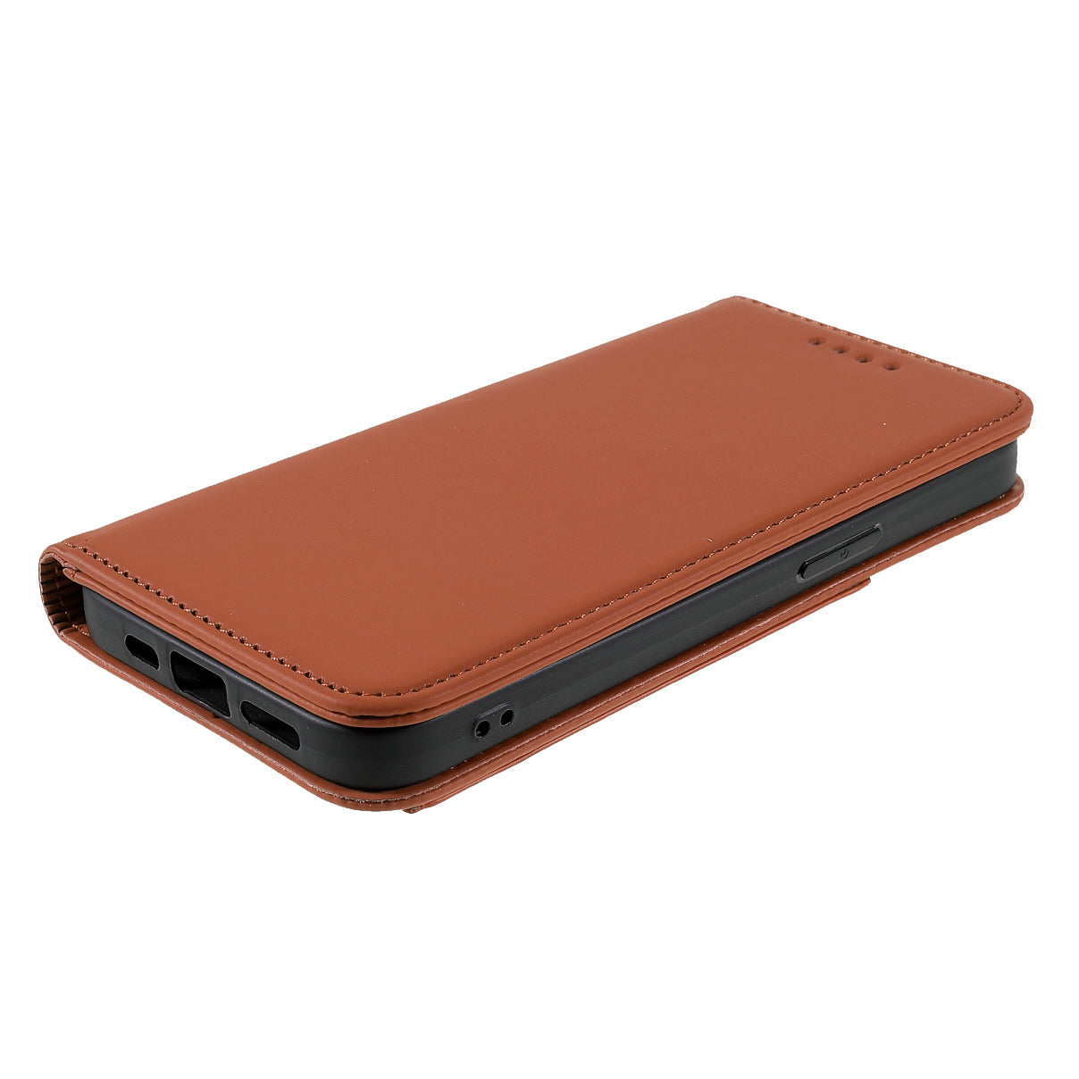 Skin-touch Feeling Kickstand Wallet Leather Case with Magnetic Auto-absorbed Closure for iPhone 13 Pro 6.1 inch
