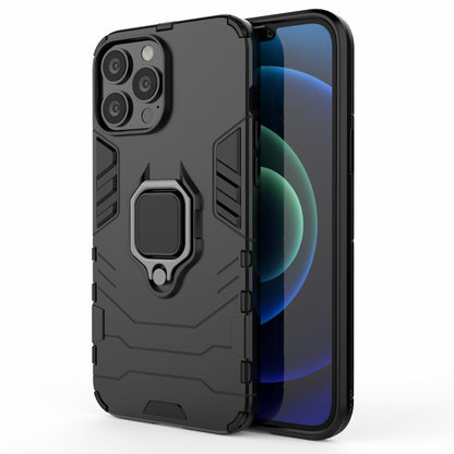 Well-protected 2-in-1 PC TPU Hybrid Cover Case with Ring Holder Kickstand for iPhone 13 Pro Max 6.7 inch