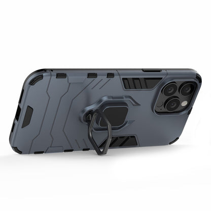 Well-protected 2-in-1 PC TPU Hybrid Cover Case with Ring Holder Kickstand for iPhone 13 Pro Max 6.7 inch
