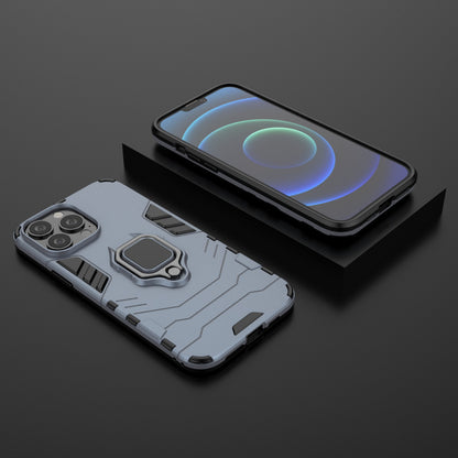 Well-protected 2-in-1 PC TPU Hybrid Cover Case with Ring Holder Kickstand for iPhone 13 Pro Max 6.7 inch