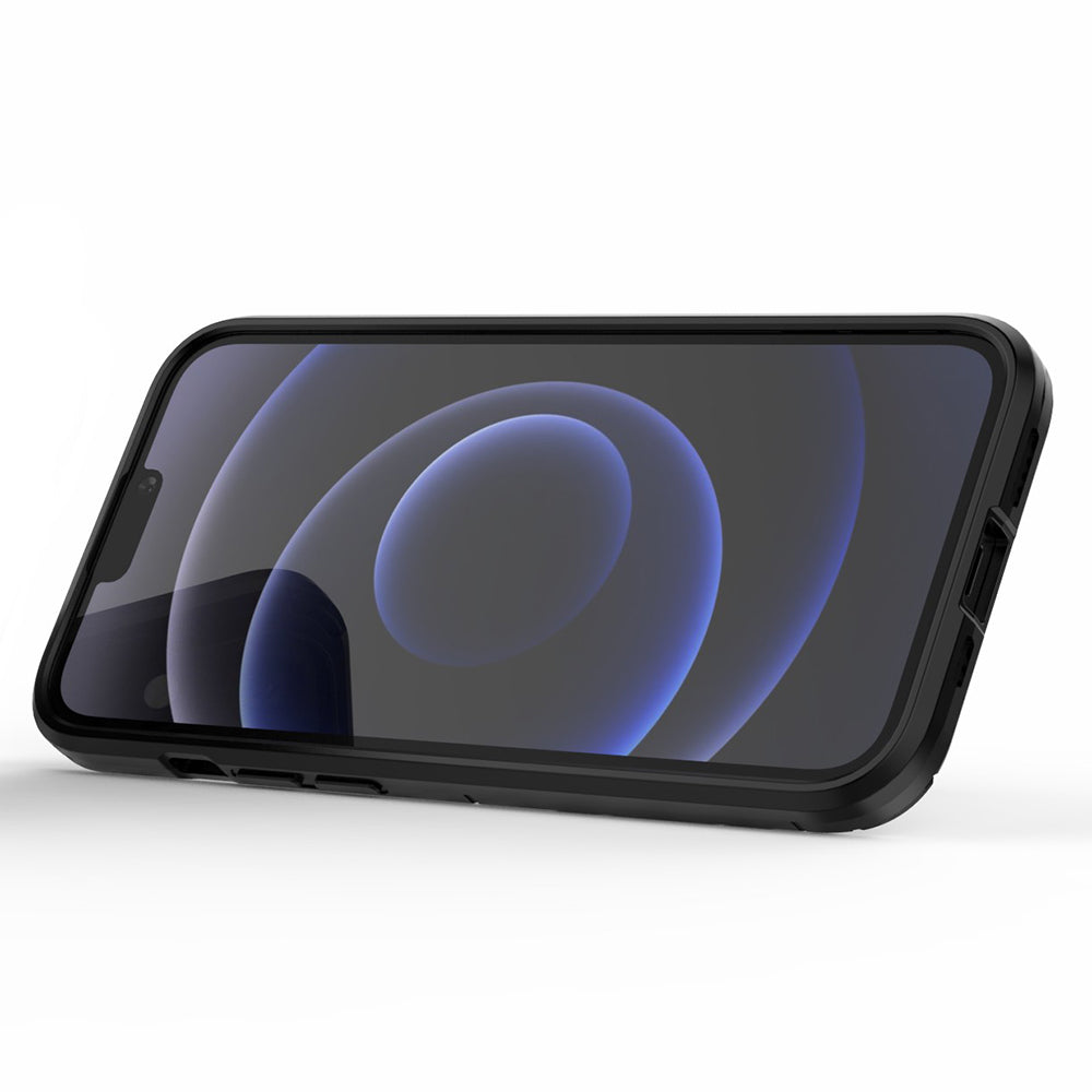Ring Holder Kickstand Design 2-in-1 PC TPU Hybrid Case Drop-proof Cover for iPhone 13 Pro 6.1 inch