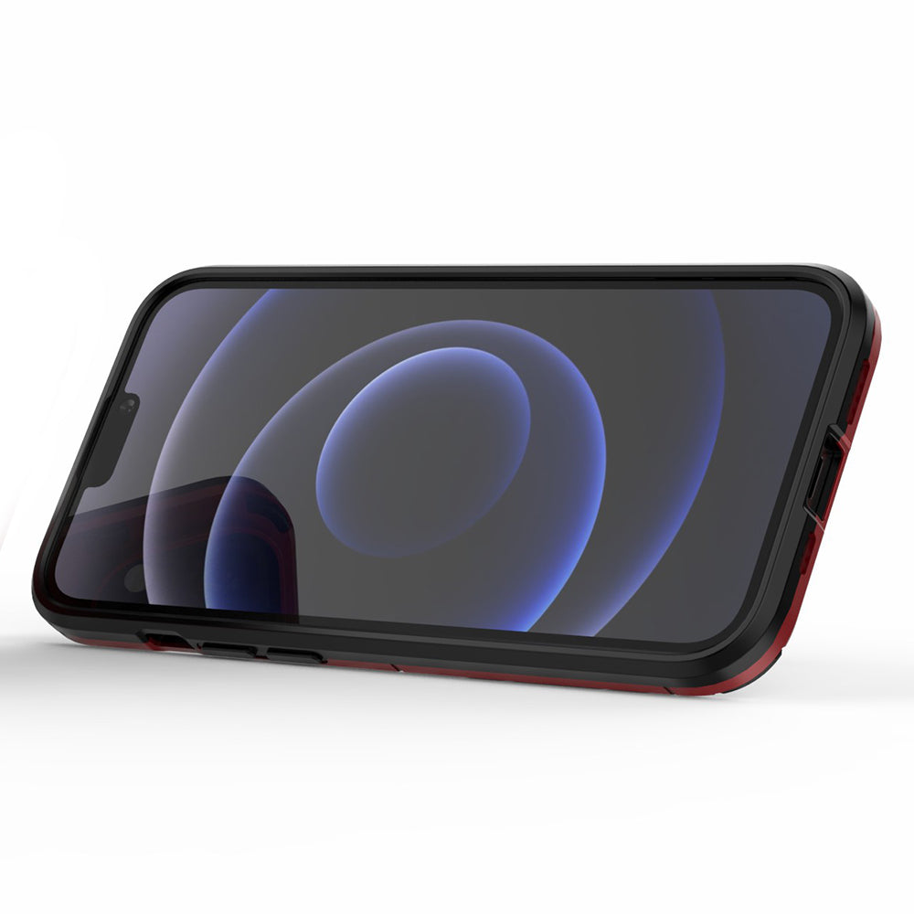 Ring Holder Kickstand Design 2-in-1 PC TPU Hybrid Case Drop-proof Cover for iPhone 13 Pro 6.1 inch
