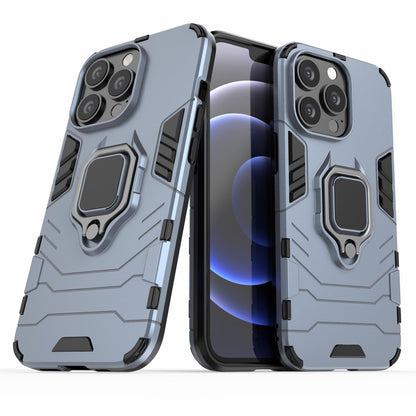 Ring Holder Kickstand Design 2-in-1 PC TPU Hybrid Case Drop-proof Cover for iPhone 13 Pro 6.1 inch