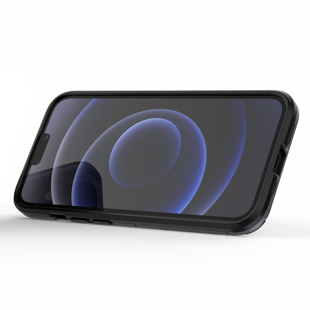 Ring Holder Kickstand Design 2-in-1 PC TPU Hybrid Case Drop-proof Cover for iPhone 13 Pro 6.1 inch