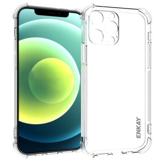 ENKAY HAT PRINCE High Transparency Soft Anti-Drop TPU Cover Case with Anti-slip Strip on the Side for iPhone 13 Pro 6.1 inch