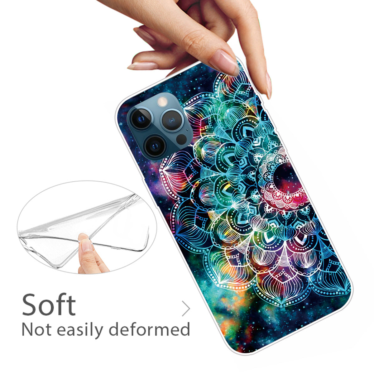 Clear Cute Pattern Printing Design Slim Lightweight Protective TPU Cover for iPhone 13 Pro 6.1 inch