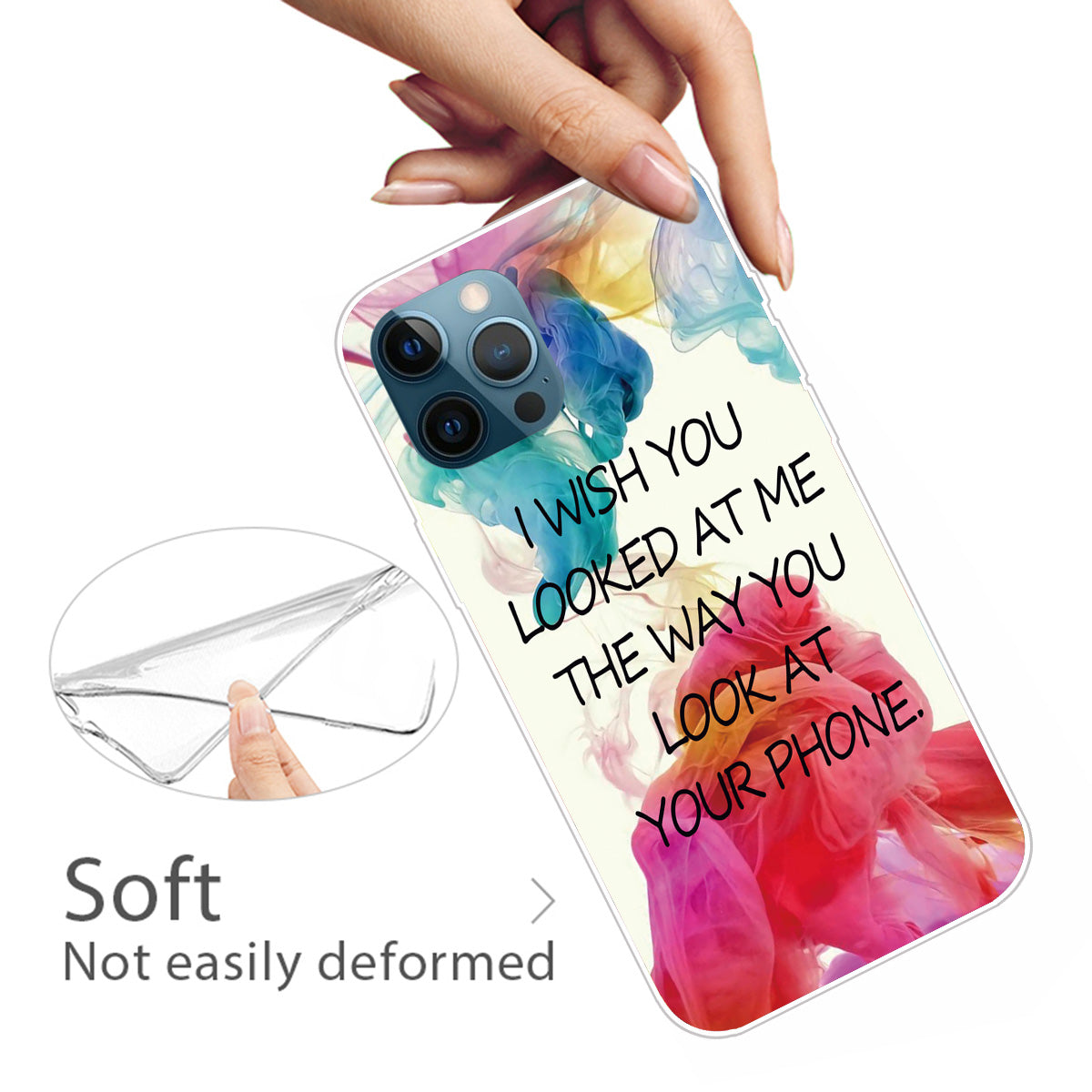 Clear Cute Pattern Printing Design Slim Lightweight Protective TPU Cover for iPhone 13 Pro 6.1 inch