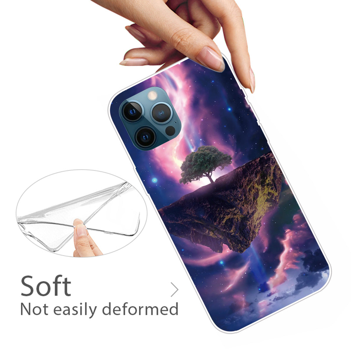 Clear Cute Pattern Printing Design Slim Lightweight Protective TPU Cover for iPhone 13 Pro 6.1 inch