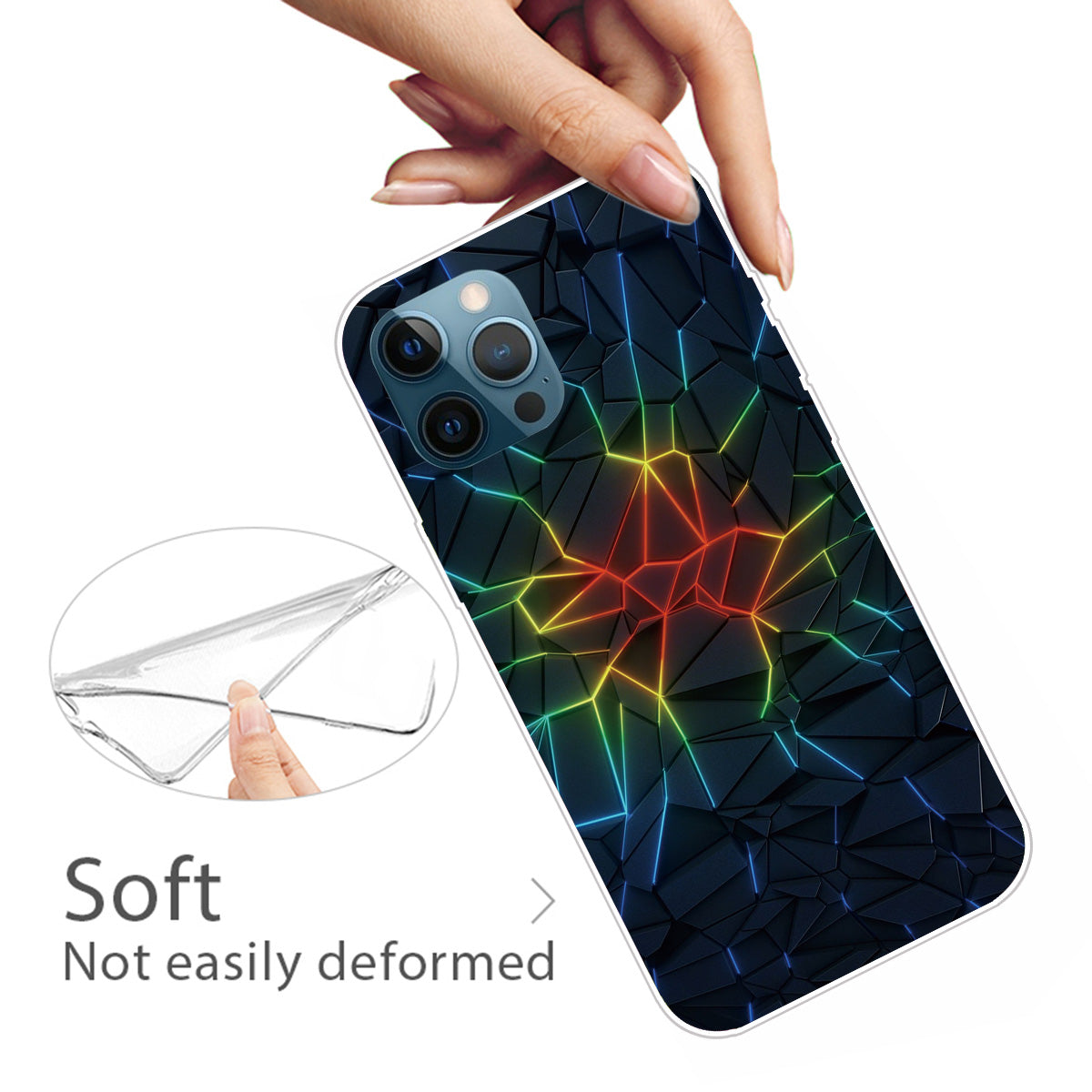 Clear Cute Pattern Printing Design Slim Lightweight Protective TPU Cover for iPhone 13 Pro 6.1 inch