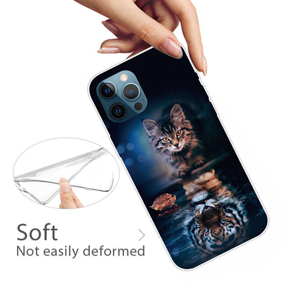 Clear Cute Pattern Printing Design Slim Lightweight Protective TPU Cover for iPhone 13 Pro 6.1 inch