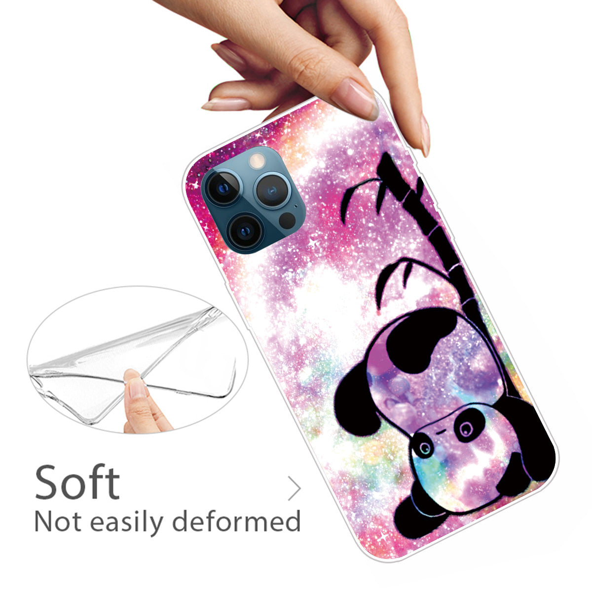 Clear Cute Pattern Printing Design Slim Lightweight Protective TPU Cover for iPhone 13 Pro 6.1 inch
