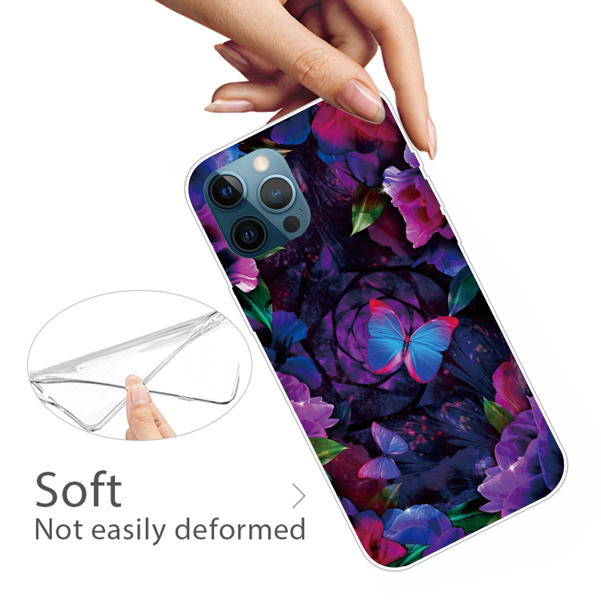 Clear Cute Pattern Printing Design Slim Lightweight Protective TPU Cover for iPhone 13 Pro 6.1 inch