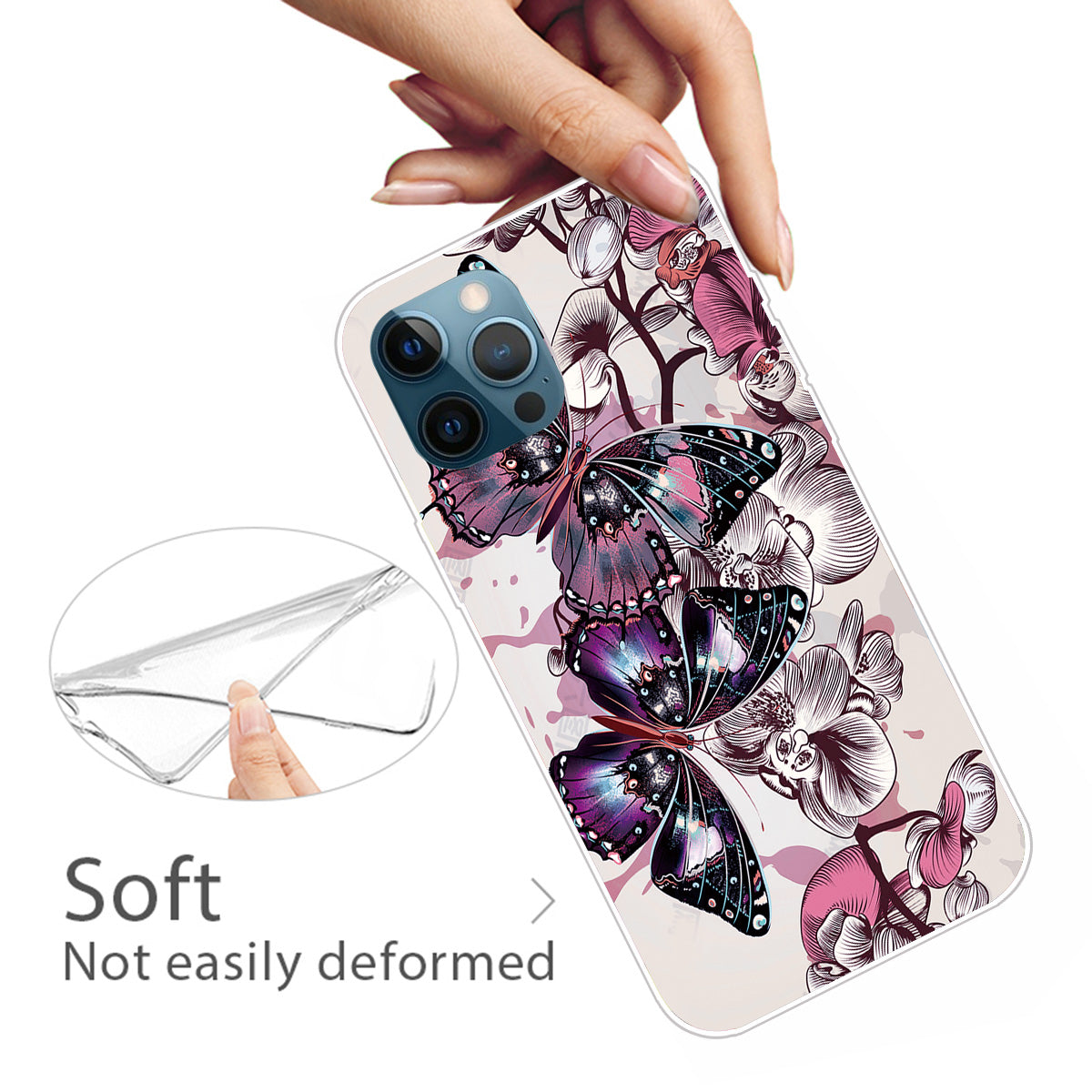Clear Cute Pattern Printing Design Slim Lightweight Protective TPU Cover for iPhone 13 Pro 6.1 inch