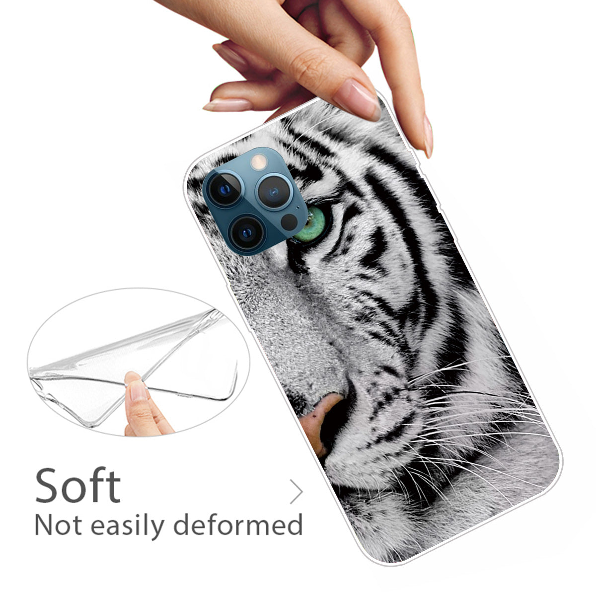 Clear Cute Pattern Printing Design Slim Lightweight Protective TPU Cover for iPhone 13 Pro 6.1 inch