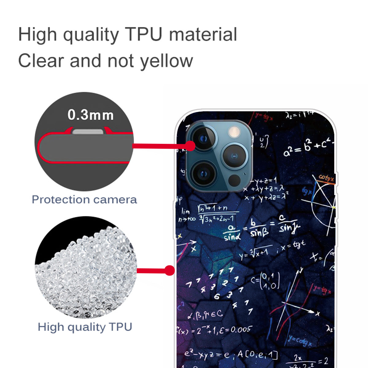 Creative Cute Pattern Printing Flexible TPU Shockproof Protective Case Cover for iPhone 13 Pro Max 6.7 inch