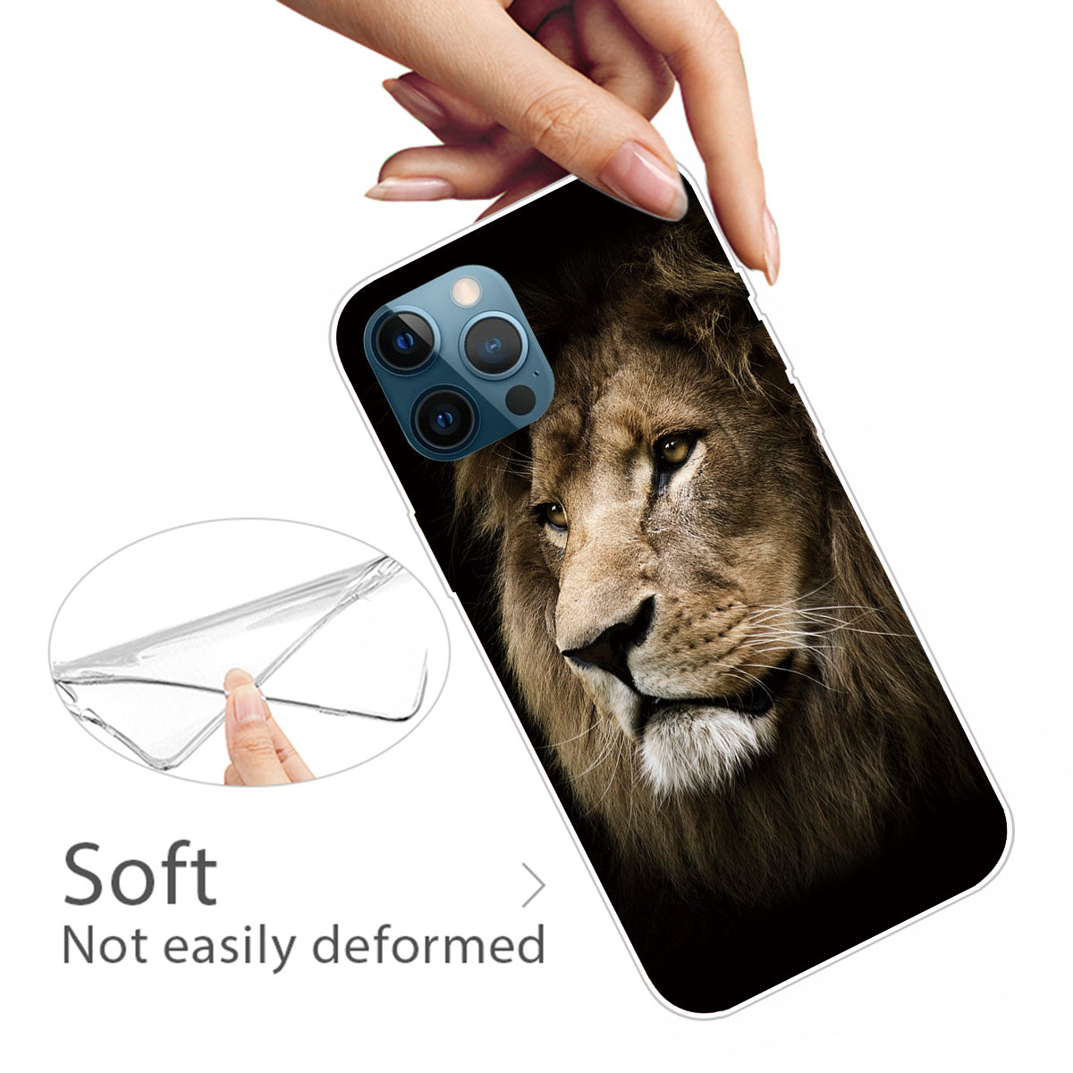 Creative Cute Pattern Printing Flexible TPU Shockproof Protective Case Cover for iPhone 13 Pro Max 6.7 inch