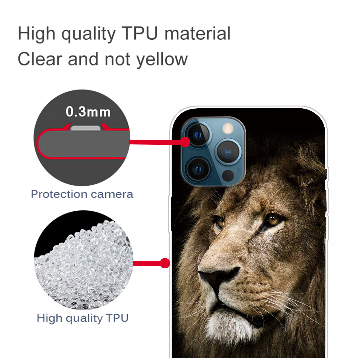Creative Cute Pattern Printing Flexible TPU Shockproof Protective Case Cover for iPhone 13 Pro Max 6.7 inch