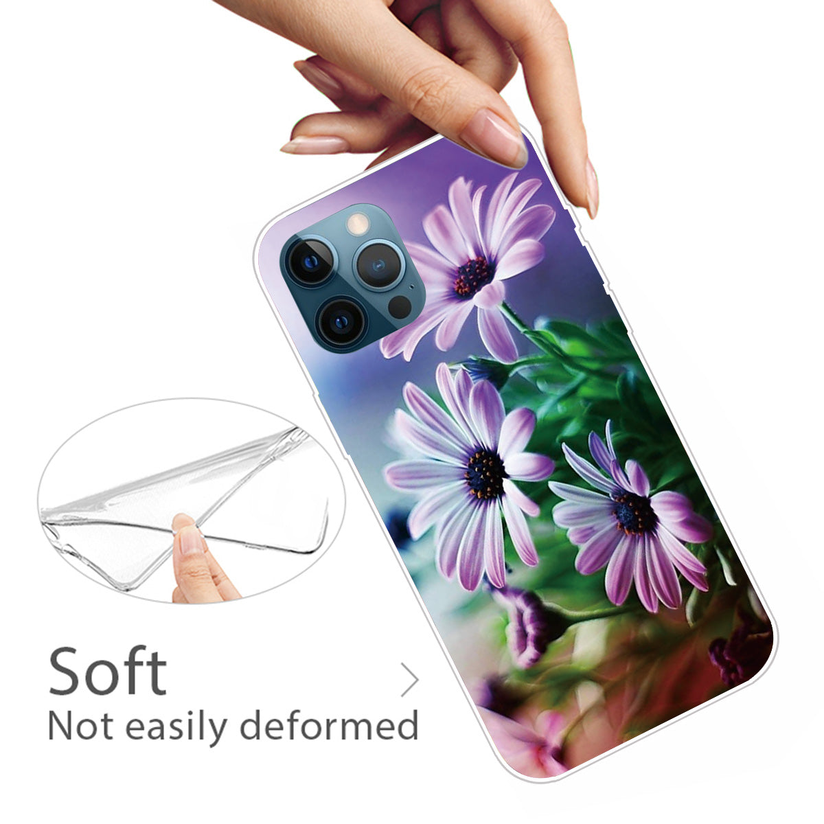Creative Cute Pattern Printing Flexible TPU Shockproof Protective Case Cover for iPhone 13 Pro Max 6.7 inch